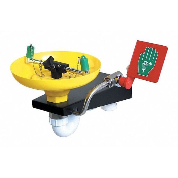Hughes Safety Showers Plumbed Eyewash, Wall Mount, Plumbed, 11 7/12 in H., 16 11/12 in W - 75GEW