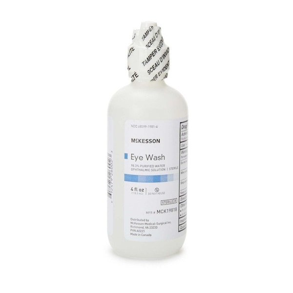 Mckesson Eye Wash Solution, 4-ounce Squeeze Bottle, 48PK - MCK19818