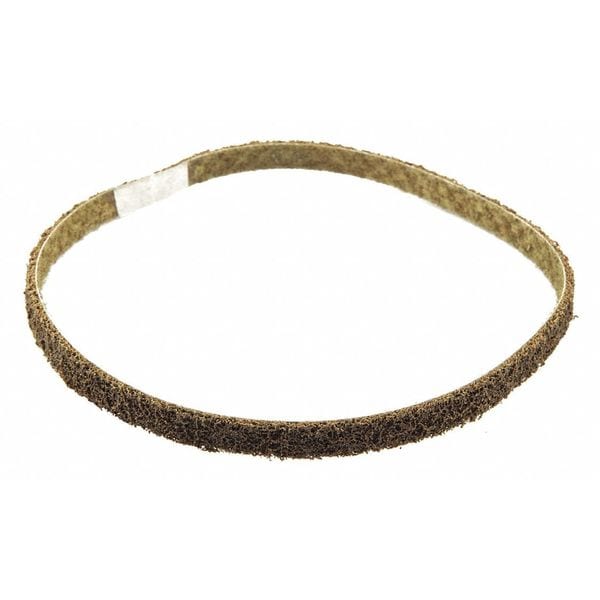 Zoro Select Surface-Conditioning Belt, 1/2 in W, 24 in L, Non-Woven, Aluminum Oxide, Not Applicable Grit, Brown - 78072775330
