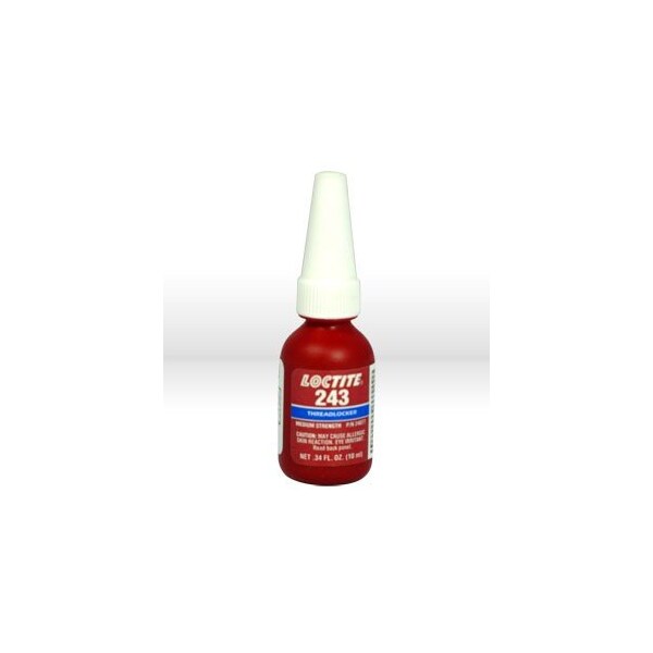 Loctite 243TM Threadlocker, Blue Medium Strength/Oil Resistant 10 ml Bottle - LOC1329837