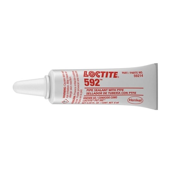 Henkel Thread Sealant; High Temperature; Tube; 6 Ml; Paste; Pipe Thread and Fitting - 592 SLOW CURE 6ML IDH 88567