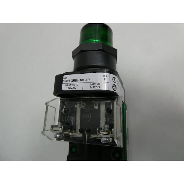 Allen Bradley BOTÓN PULSADOR ILUMINADO VERDE 120V-CA - 800H-QRBH10GAP