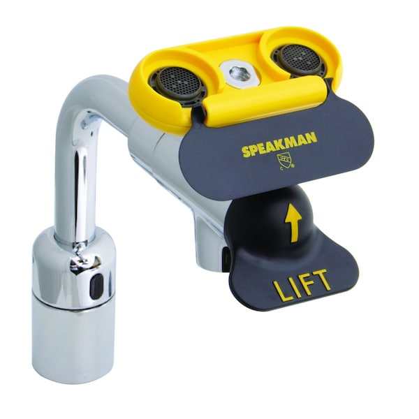 Speakman Battery Powered Sensor Eyewash Faucet & 1070 TMV - SEF-18100-TMV