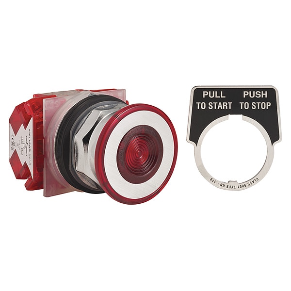 Botón Pulsador Schneider Electric, 30 mm, 2 NC, Rojo - 9001KR9RH8