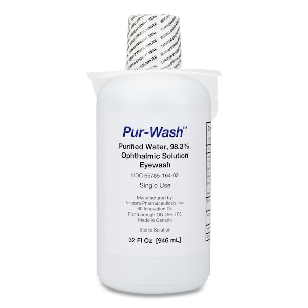 First Aid Only Pur-Wash Eye Wash, 32 oz Bottle - 340232