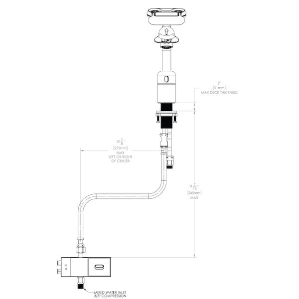 Speakman Eyesaver SEF-18100 Battery Powered Sensor Eyewash Faucet - SEF-18100