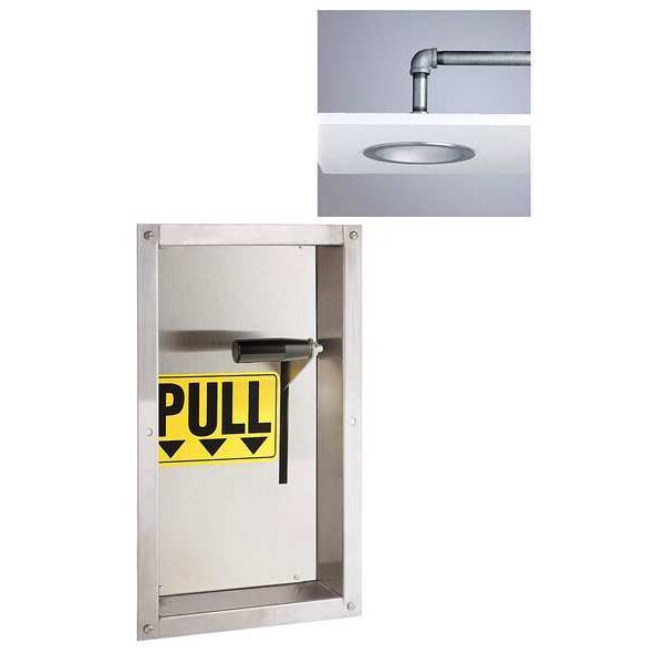 Speakman Emerg Shwr, Recessed, Brass Shwr Hd, 8 in - SE-237