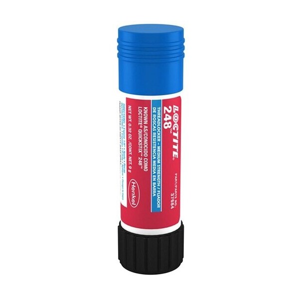 Henkel Anaerobic Threadlocker, General Purpose, Stick, 0.019 Lb - 248 BLUE 9GM IDH 826034