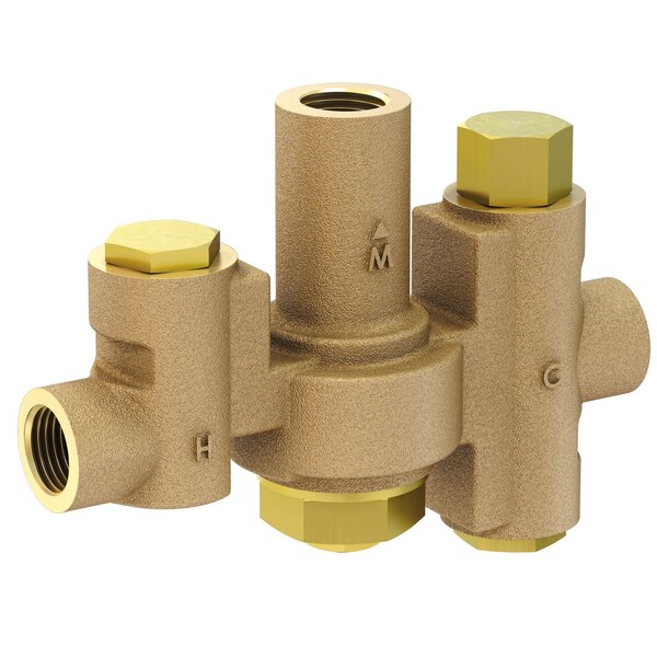 Hughes Safety Low Capacity Thermostatic Mixing Valve for Individual Eye/Face Wash Stations - TMVEF-AC