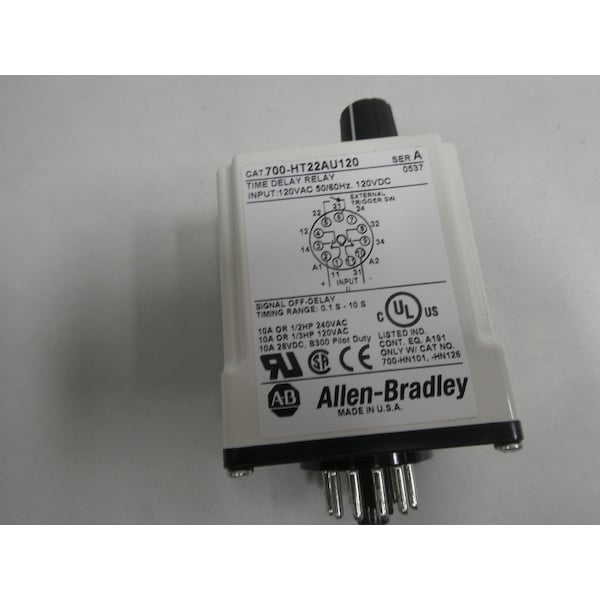Allen Bradley RETRASO DE APAGADO DE SEÑAL 120/240V-CA 28V-CC RELÉ DE CONEXIÓN - 700-HT22AU120