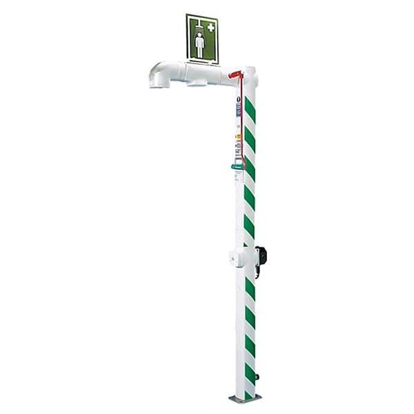 Hughes Safety Showers Drench Shower, Freeze Protectd, Galvanized Pipes, Floor Mount, 120V C1D2 - H5G-1H