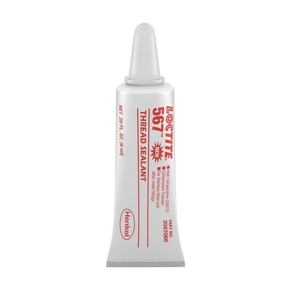 Henkel Thread Sealant, High Temperature, Tube, 6 Ml - 567 6ML IDH 2087068
