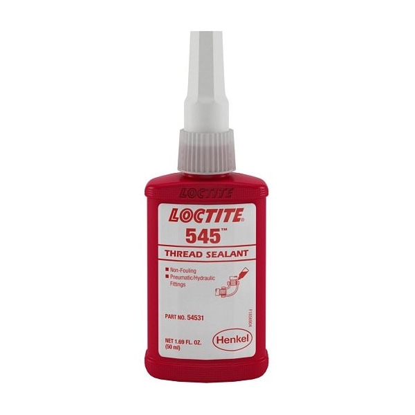 Henkel Thread Sealant, Hydraulic, Pneumatic Systems, Bottle, 50 Ml - 545 50ML IDH 135486