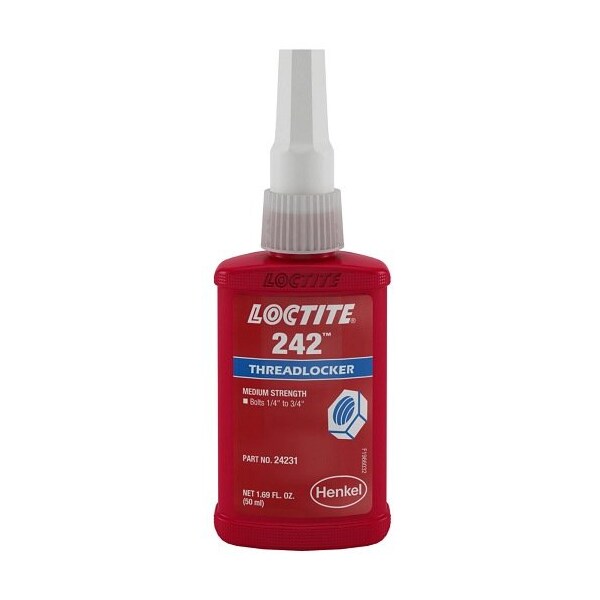 Henkel Anaerobic Threadlocker, General Purpose, Bottle, 50 Ml - 242 BLUE 50ML IDH 135355