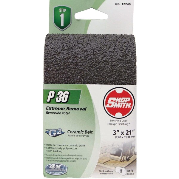 Gator Finishing Platinum 3 In. x 21 In. 36 Grit Coarse Heavy Duty Sanding Belt - 7091