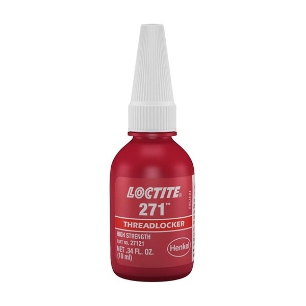Henkel Anaerobic Threadlocker, Large Bolt and Stud, Bottle, 10 Ml - 271 RED 10ML IDH 135380