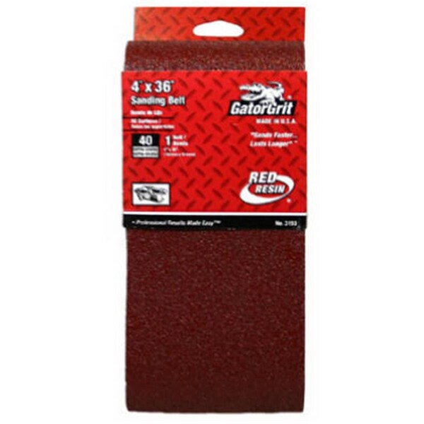 Gator Finishing 3193 4 x 36 in. Extra Coarse 40 Grit Bi-Directional Fine Sanding Belt - 551614