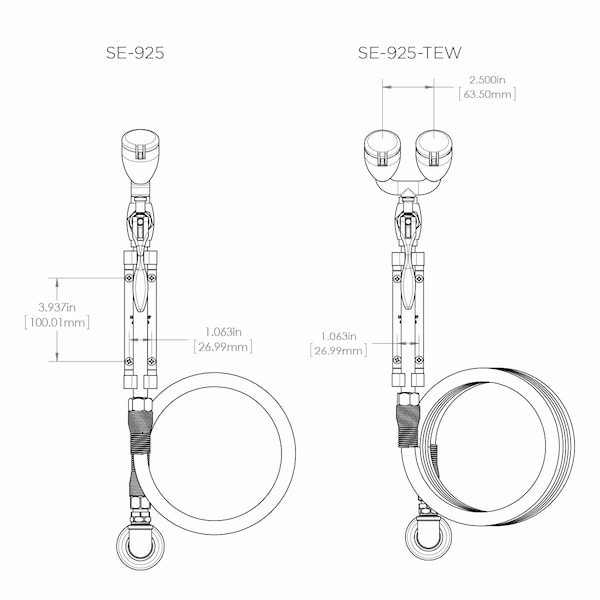 Speakman SE-925-VB Drench Hose & Eyewash Combination W/ Vacuum Breaker - SE-925-VB