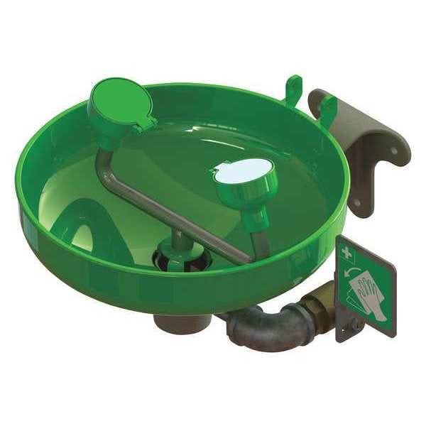 Compliant Plumbed Eyewash, Wall Mount, Plumbed, 13 in H., 5 in W - 16020