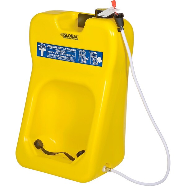 Global Industrial Gravity Fed Portable Eyewash Station, 20 Gallon - 708387