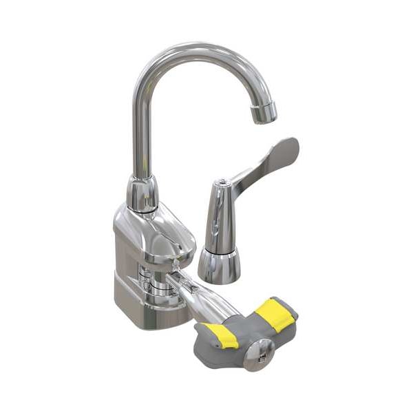 Bradley Plumbed Eyewash, Brass, Silver, For Use With, Emergency Eyewash - S19-505T