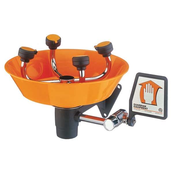 Guardian Equipment Plumbed Eyewash, Wall Mount, Plumbed, 6 11/12 in H., 15 2/3 in W - G1724P