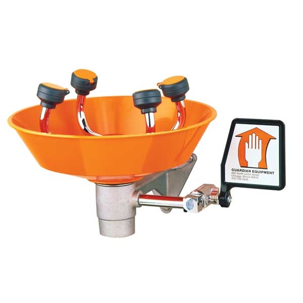 Guardian Equipment Plumbed Eyewash, Wall Mount, Plumbed, 6 11/12 in H., 15 2/3 in W - G1724P