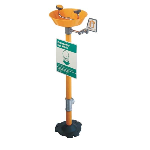 Guardian Equipment Plumbed Eyewash, Floor Mount, Plumbed, 38 in H., 16 in W - G1760P