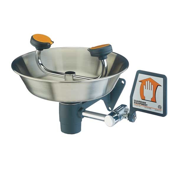 Guardian Equipment Plumbed Eyewash, Wall Mount, Plumbed, 6 11/12 in H., 15 2/3 in W - G1724
