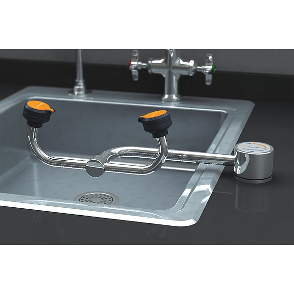 Guardian Equipment Plumbed Eyewash, Counter Mount, Plumbed, 4 5/12 in H., 13 in W - G1805LH