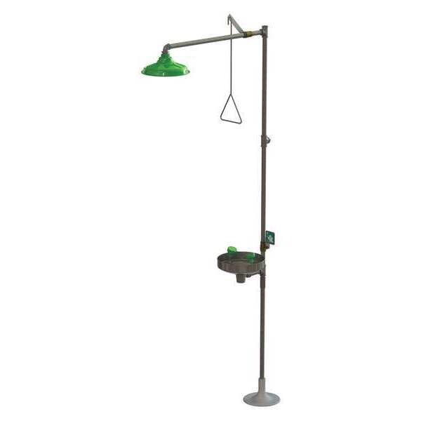 Compliant Combination Emergency Shower & Eyewash, ABS Plastic Heads and SS Bowl - 17021