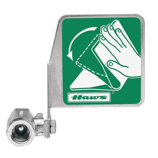 Haws Ball Valve, Chrome Plated Brass, Stainless Steel, Silver, For Use With, Eyewash - SP229