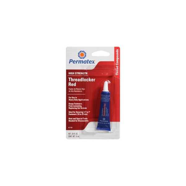 Permatex Permatex Automotive High Strength Threadlocker Red 6ml Tube, Carded - 27100