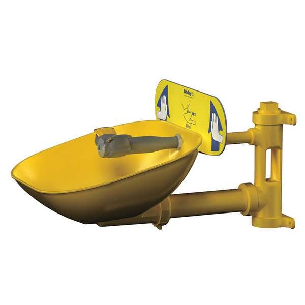 Bradley Plumbed Eyewash, Wall Mount, Plumbed, 14 2/3 in H., 15 1/2 in W - S19224EW