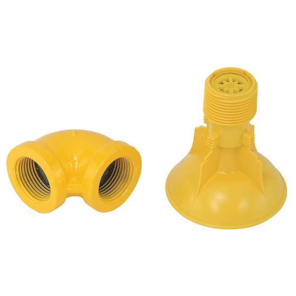 Bradley Shower Head, Plastic, Yellow, For Use With, Safety Shower - S24-194