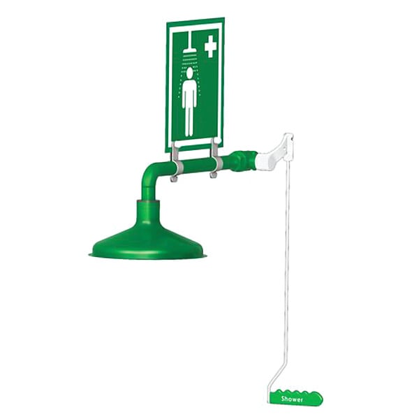 Hughes Safety Showers Lab Drench Shower, Ring Mount, Stainless Steel - L23GS