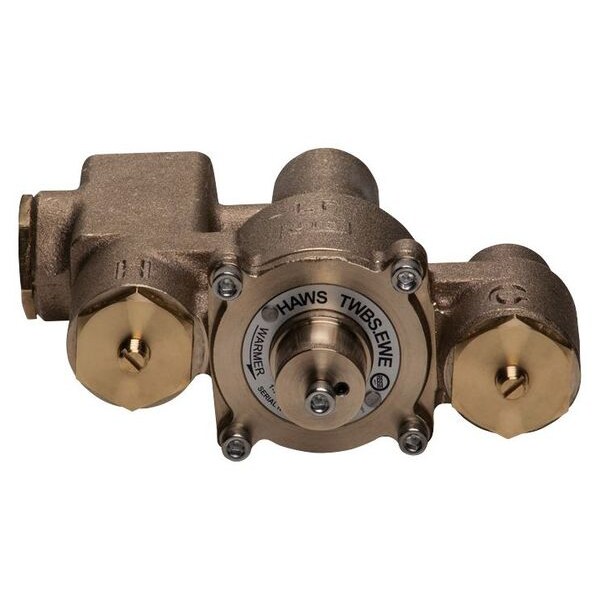 Haws Emergency Mixing Valve, Brass, Yellow, For Use With, Eyewashes - TWBS.EWE