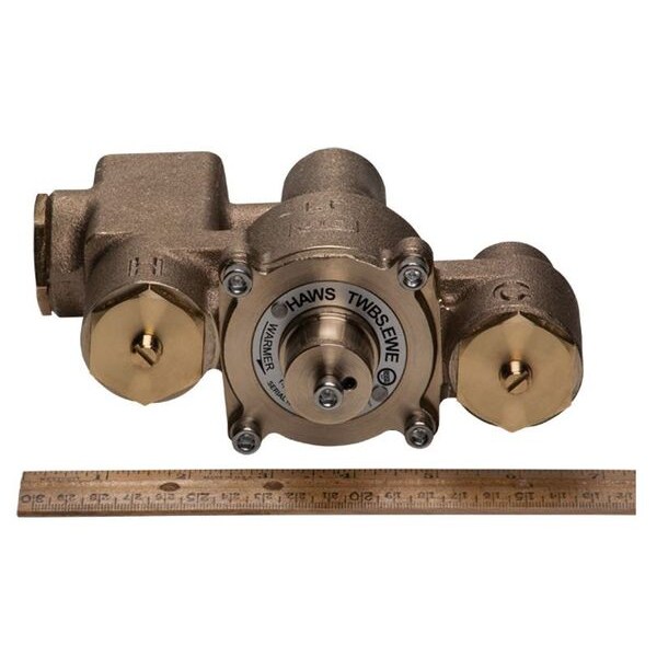 Haws Emergency Mixing Valve, Brass, Yellow, For Use With, Eyewashes - TWBS.EWE