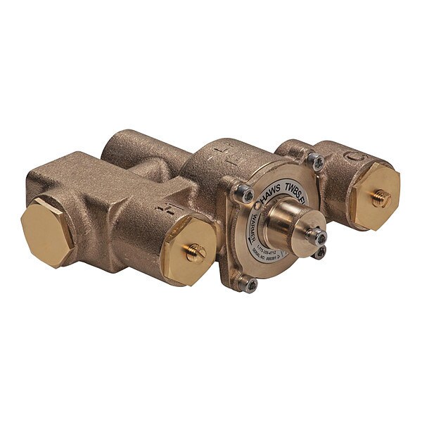 Haws Emergency Mixing Valve, Brass, Yellow, For Use With, Eyewashes - TWBS.EWE