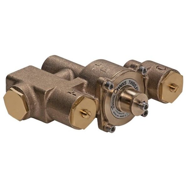 Haws Emergency Mixing Valve, Brass, Yellow, For Use With, Eyewashes - TWBS.EWE