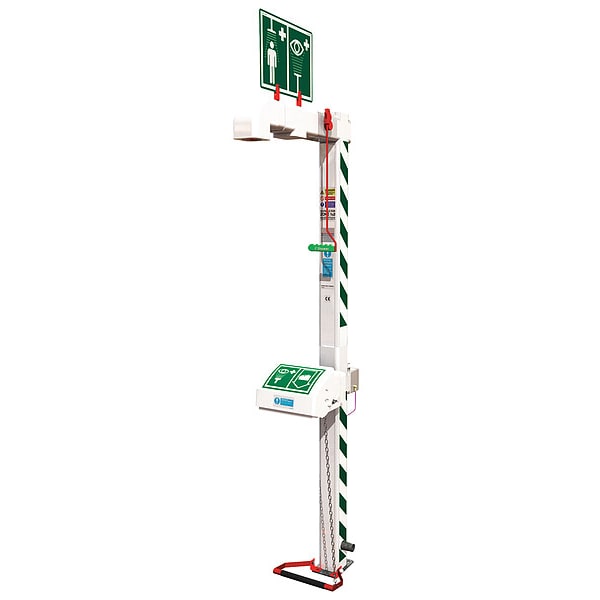 Hughes Safety Showers Combination Shower, Freeze Protectd, Floor Mount, Galvanized Pipes, ABS Bowl, 240V C1D2 - H5G45G-2H