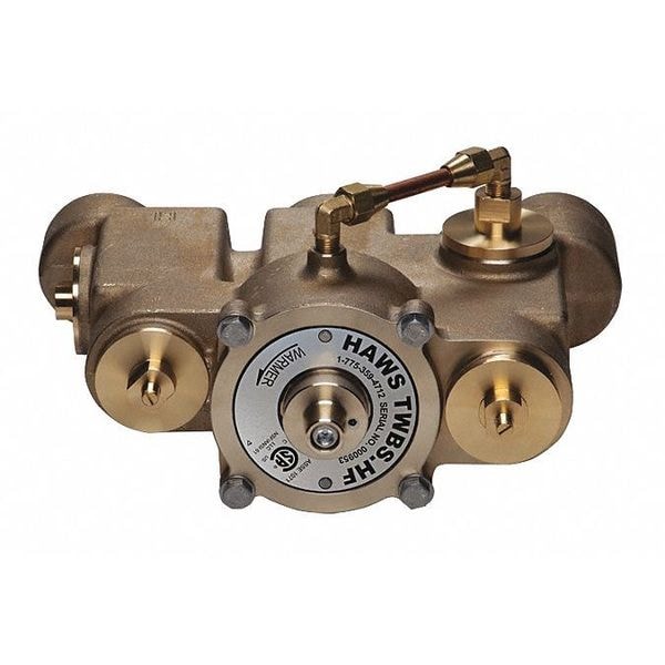 Haws Emergency Mixing Valve, Brass, Yellow, For Use With, Eyewashes, Showers - TWBS.HF