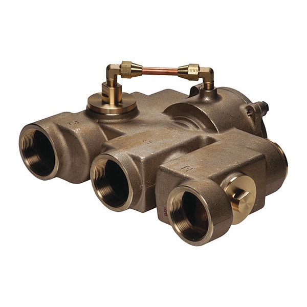 Haws Emergency Mixing Valve, Brass, Yellow, For Use With, Eyewashes, Showers - TWBS.HF