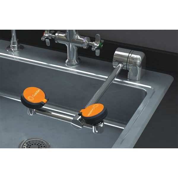 Guardian Equipment Plumbed Eyewash, Counter Mount, Plumbed, 15 in H., 6 1/2 in W - G1779LH-L
