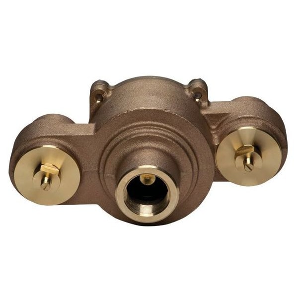 Haws Emergency Mixing Valve, Brass, Yellow, For Use With, Eyewashes, Showers - 9202E