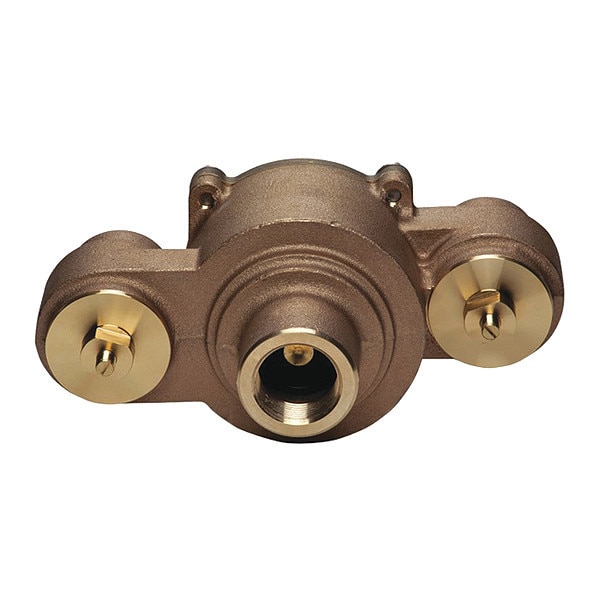Haws Emergency Mixing Valve, Brass, Yellow, For Use With, Eyewashes, Showers - 9202E