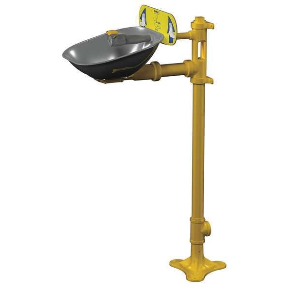 Bradley Plumbed Eyewash, Floor Mount, Plumbed, 41 1/2 in H., 15 1/2 in W - S19214B