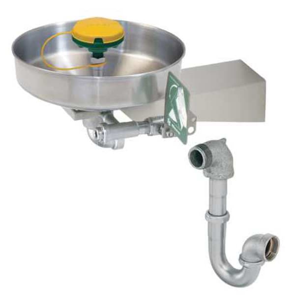 Haws Plumbed Eyewash, Wall Mount, Plumbed, 9 in H., 15 in W - 7360BTWC