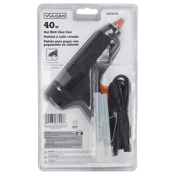 Vulcan Glue Gun, 9/32 in Dia Glue Stick, Black/Orange - JL-GG-40