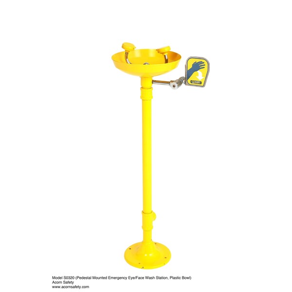 Acorn Controls Pedestal-Mounted Eyewash Station with ABS Plastic Bowl - S0320